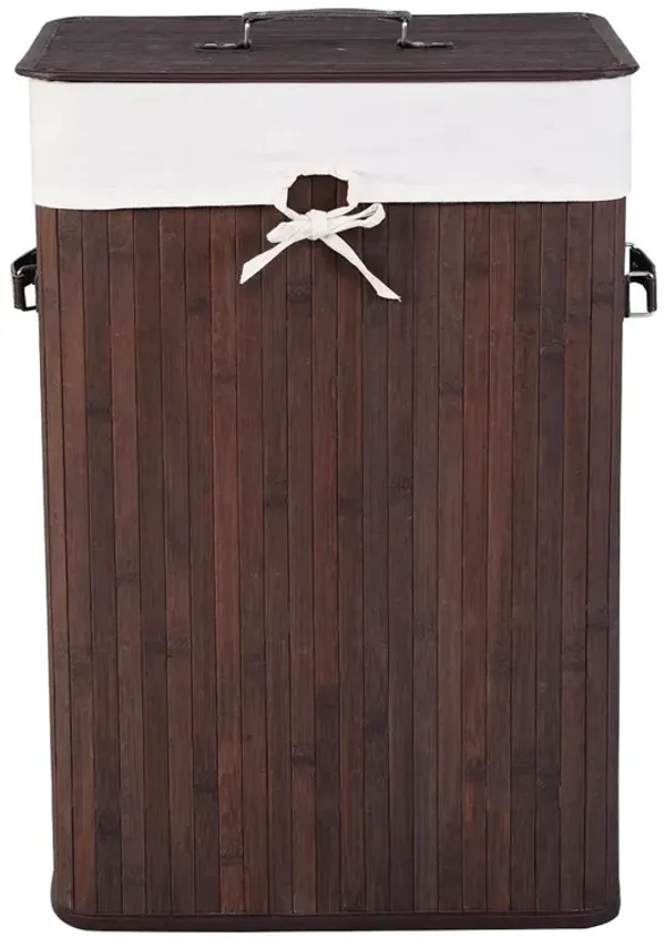 Wicker Laundry Hamper Rectangle with Handles and Lid