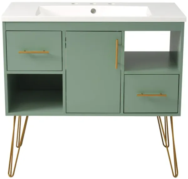Merax 36'' Bathroom Vanity with Resin Sink