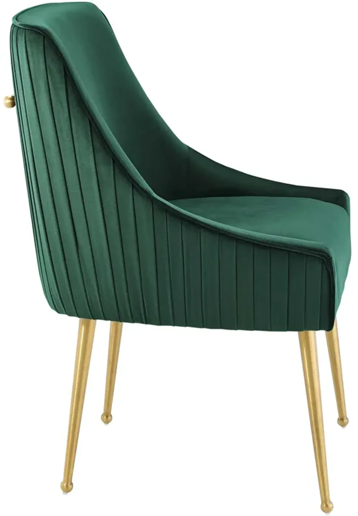 Discern Pleated Back Upholstered Performance Velvet Dining Chair