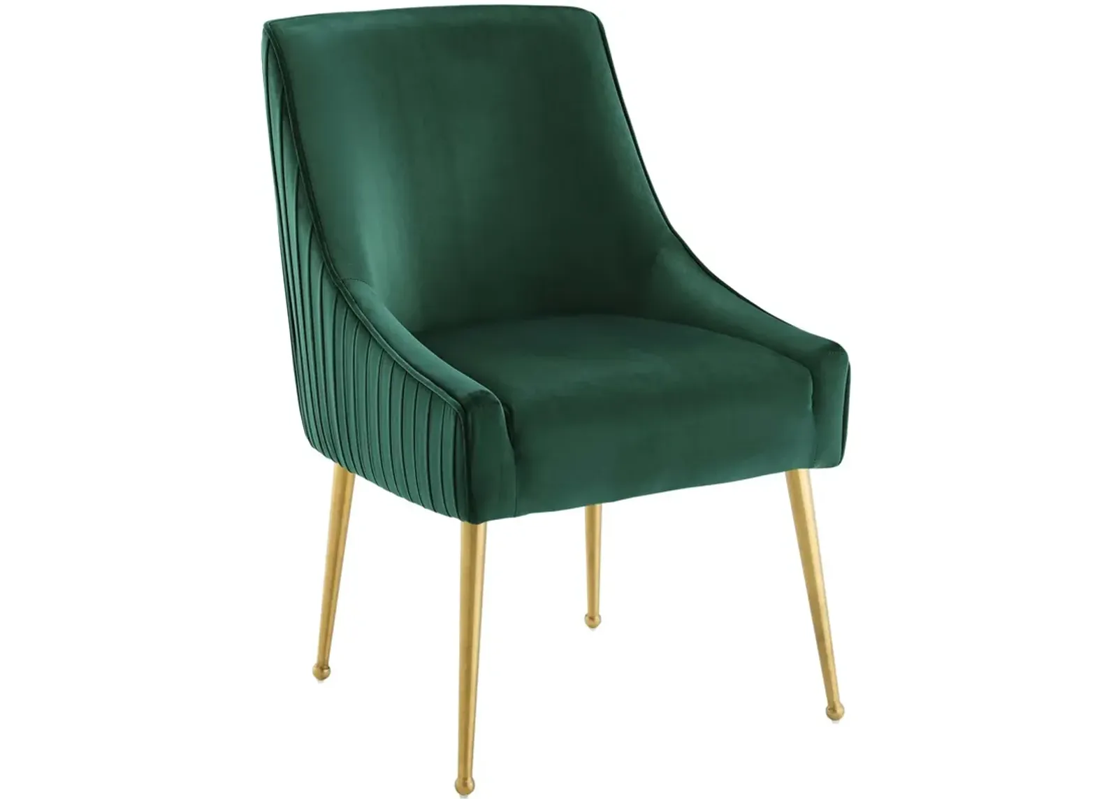 Discern Pleated Back Upholstered Performance Velvet Dining Chair