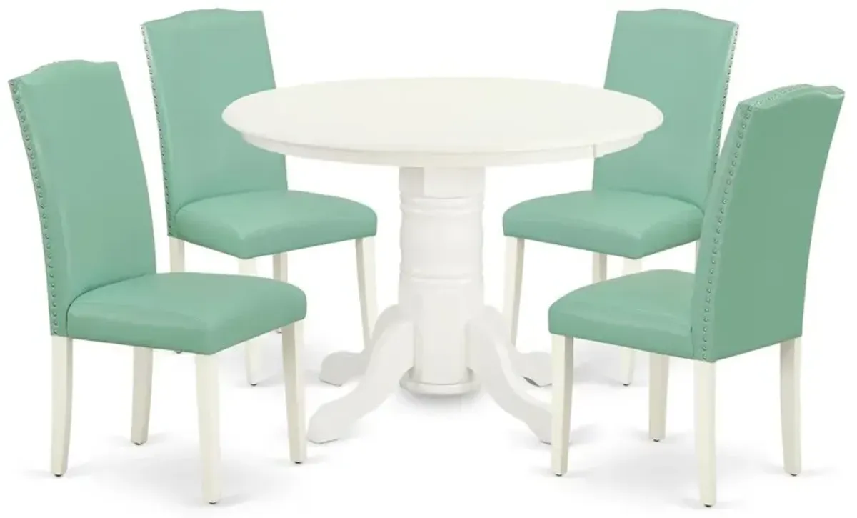 Dining Room Set Linen White, SHEN5-LWH-57