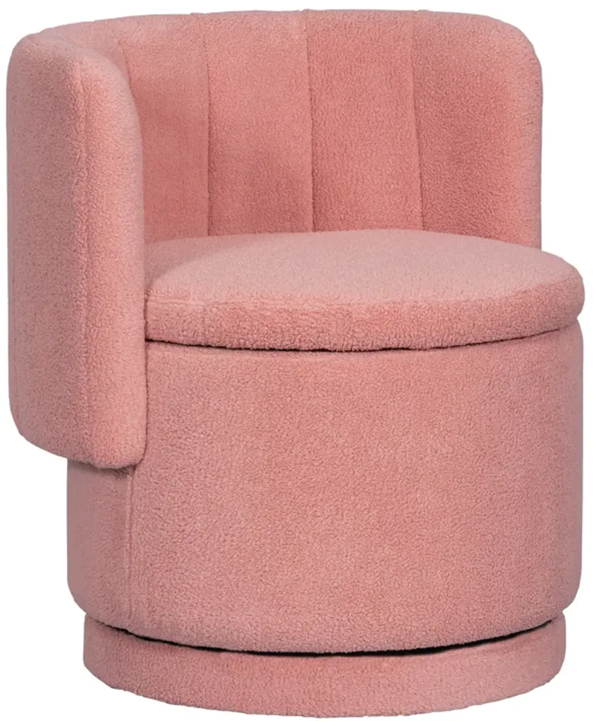 Merax Swivel Boucle Sofa Chair with Storage for Bedroom and Living Room