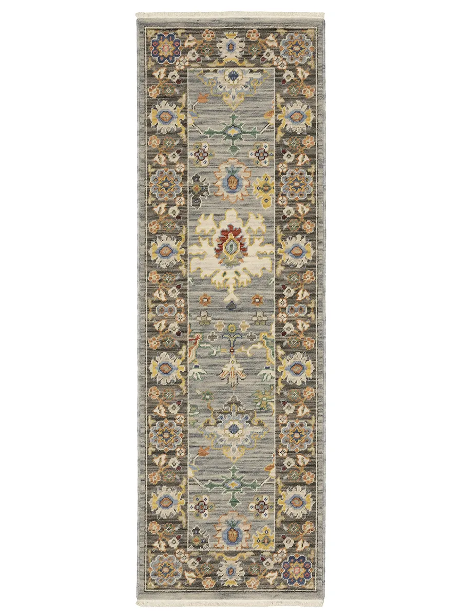 Lucca 2'6" x 12' Blue Rug