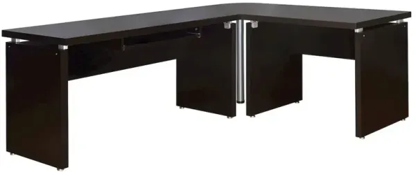 Skylar 83-inch L-Shaped Office Computer Desk Cappuccino
