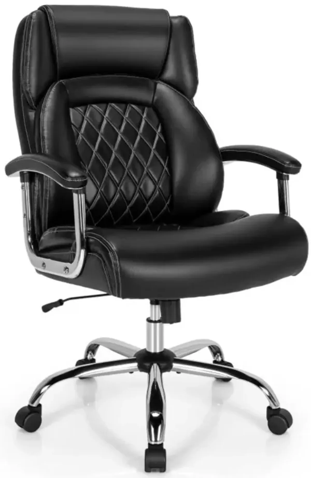 Hivvago Height Adjustable Big and Tall Office Chair Computer Desk Chair with Metal Base