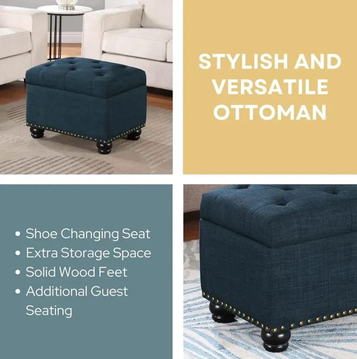 Convience Concept, Inc. 5th Avenue Storage Ottoman