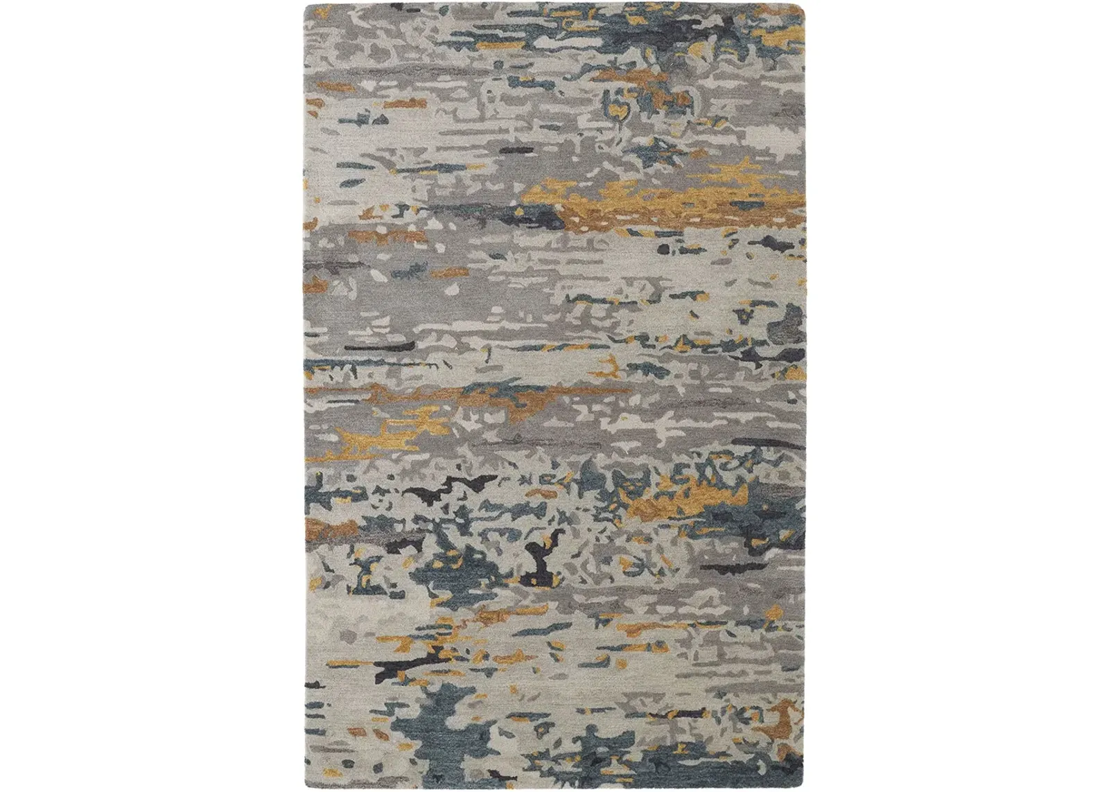 Everley 8644F Gray/Yellow/Blue 5' x 8' Rug