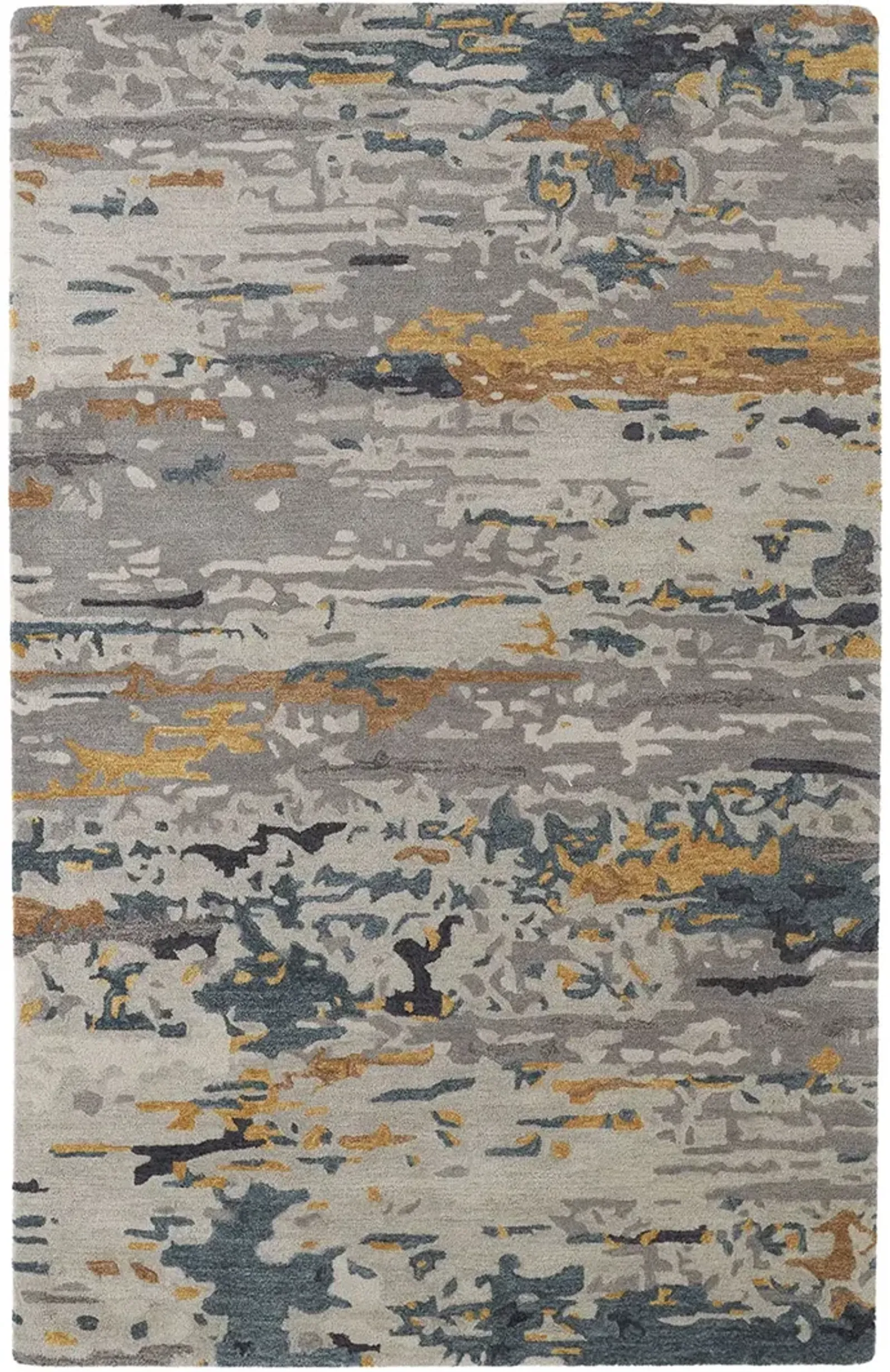 Everley 8644F Gray/Yellow/Blue 5' x 8' Rug