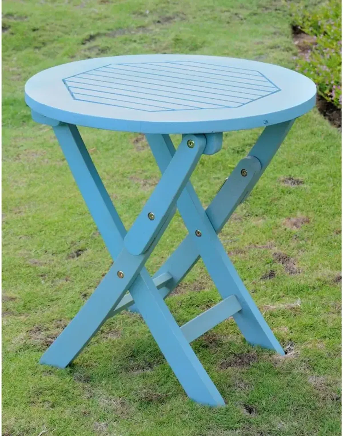 Acacia Round Folding Table