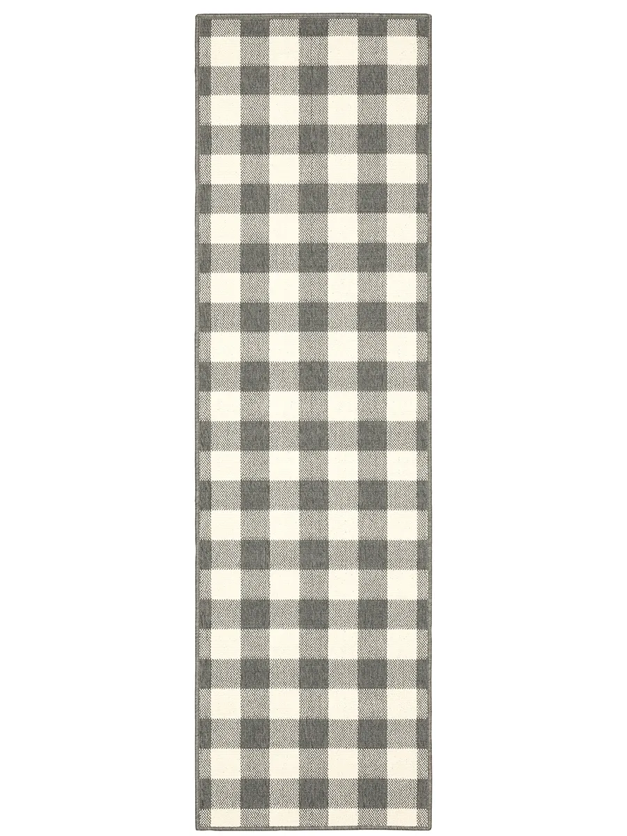 Marina 2'3" x 7'6" Grey Rug