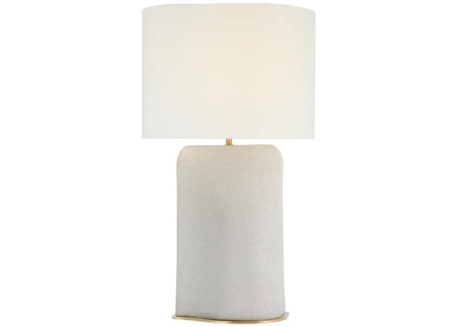 Amantani Extra Large Sculpted Form Table Lamp in Porous White