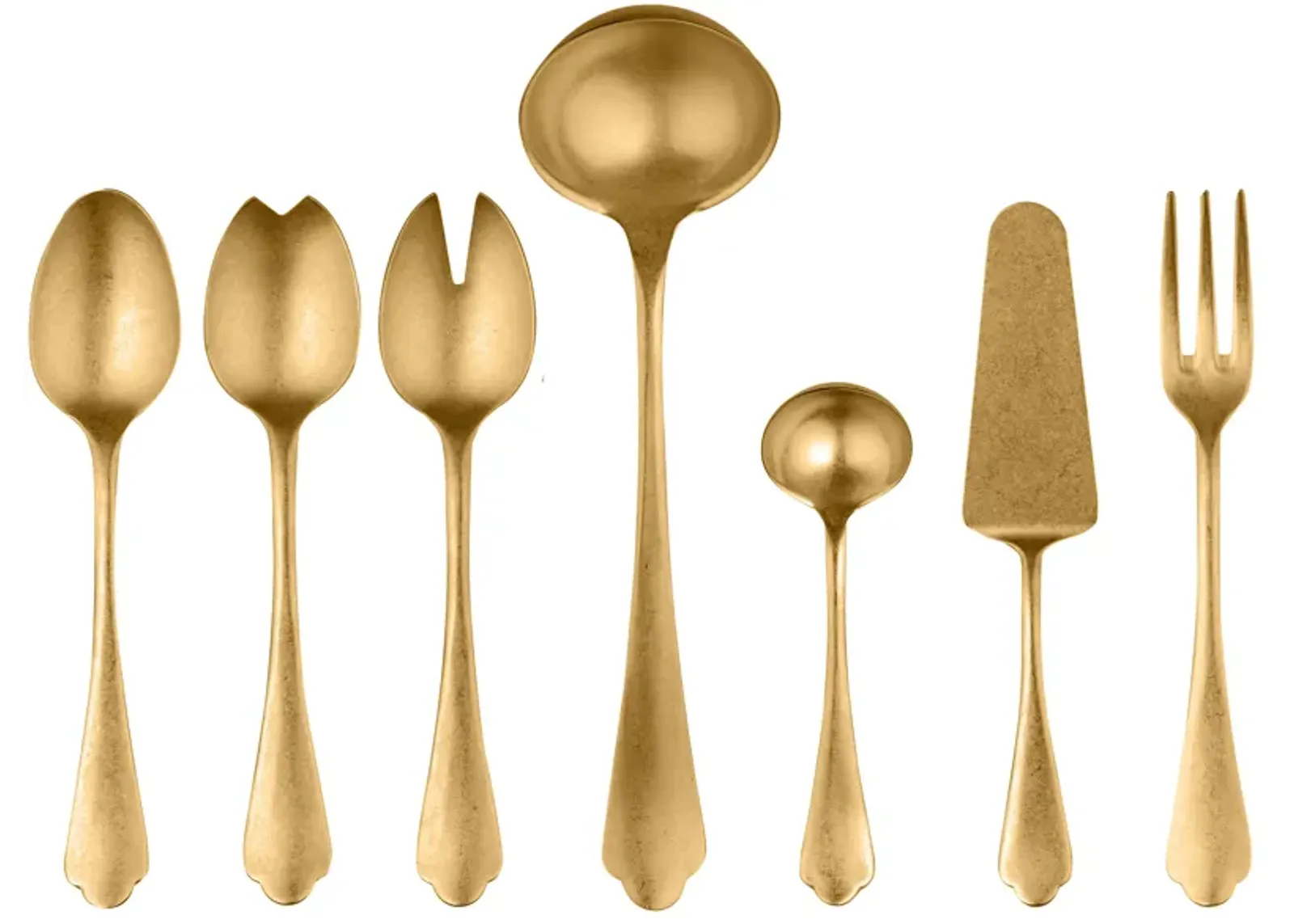 Dolce Vita Pewter Gold Serving Set 7 Pieces