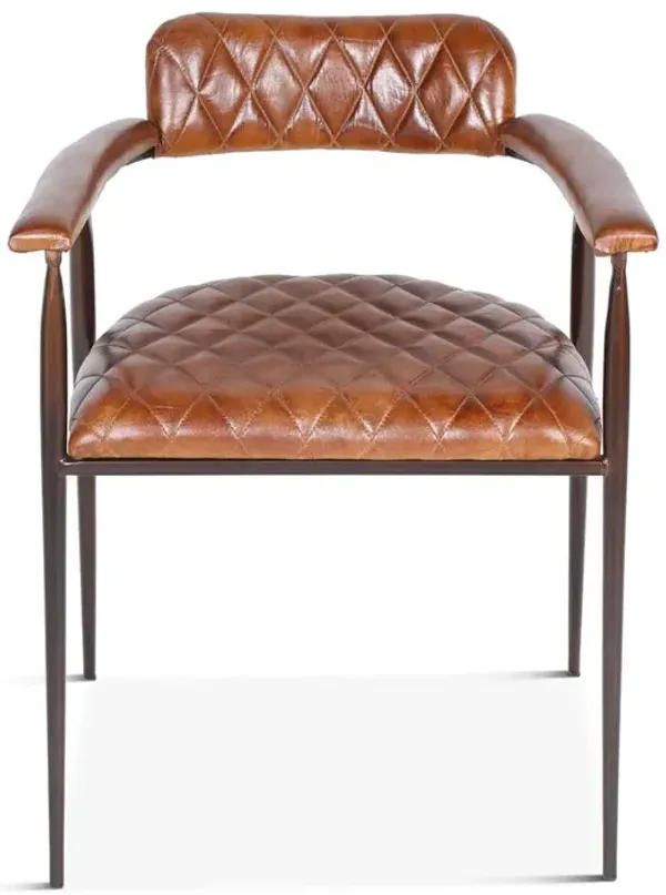 Belen Kox Retro Luxe Diamond Leather Accent Chair, Belen Kox