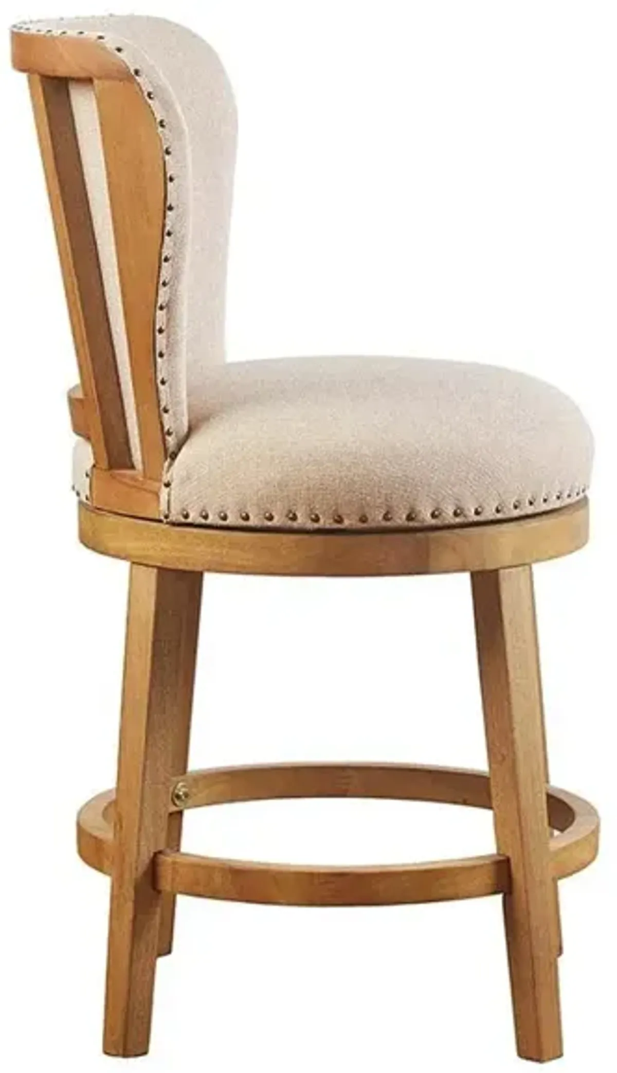 Belen Kox Upholstered 360 Degree Swivel Counter Stool, Tan, Belen Kox