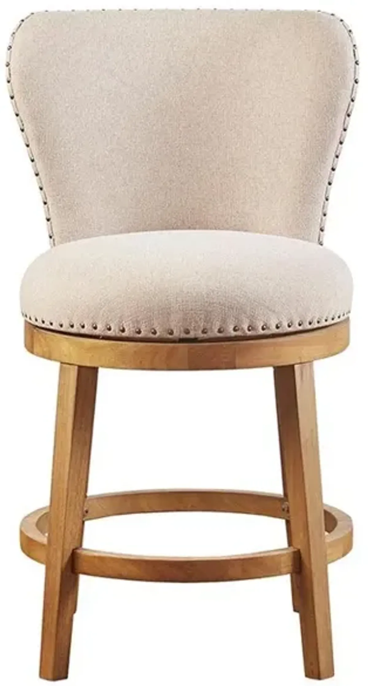 Belen Kox Upholstered 360 Degree Swivel Counter Stool, Tan, Belen Kox