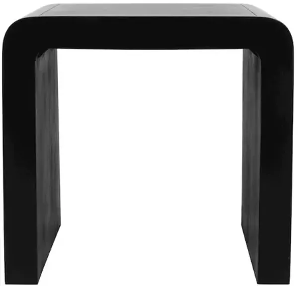 Jofran Brooklyn Mid-Century Modern Solid Wood Square Waterfall Curved End Table