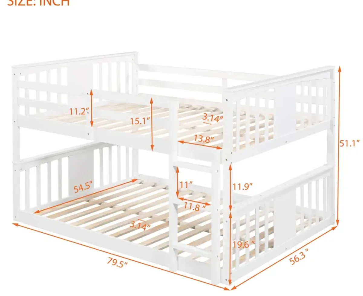 Full Over Full Bunk Bed With Ladder