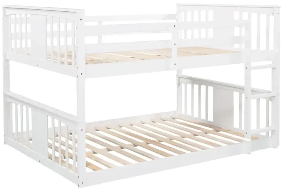 Full Over Full Bunk Bed With Ladder