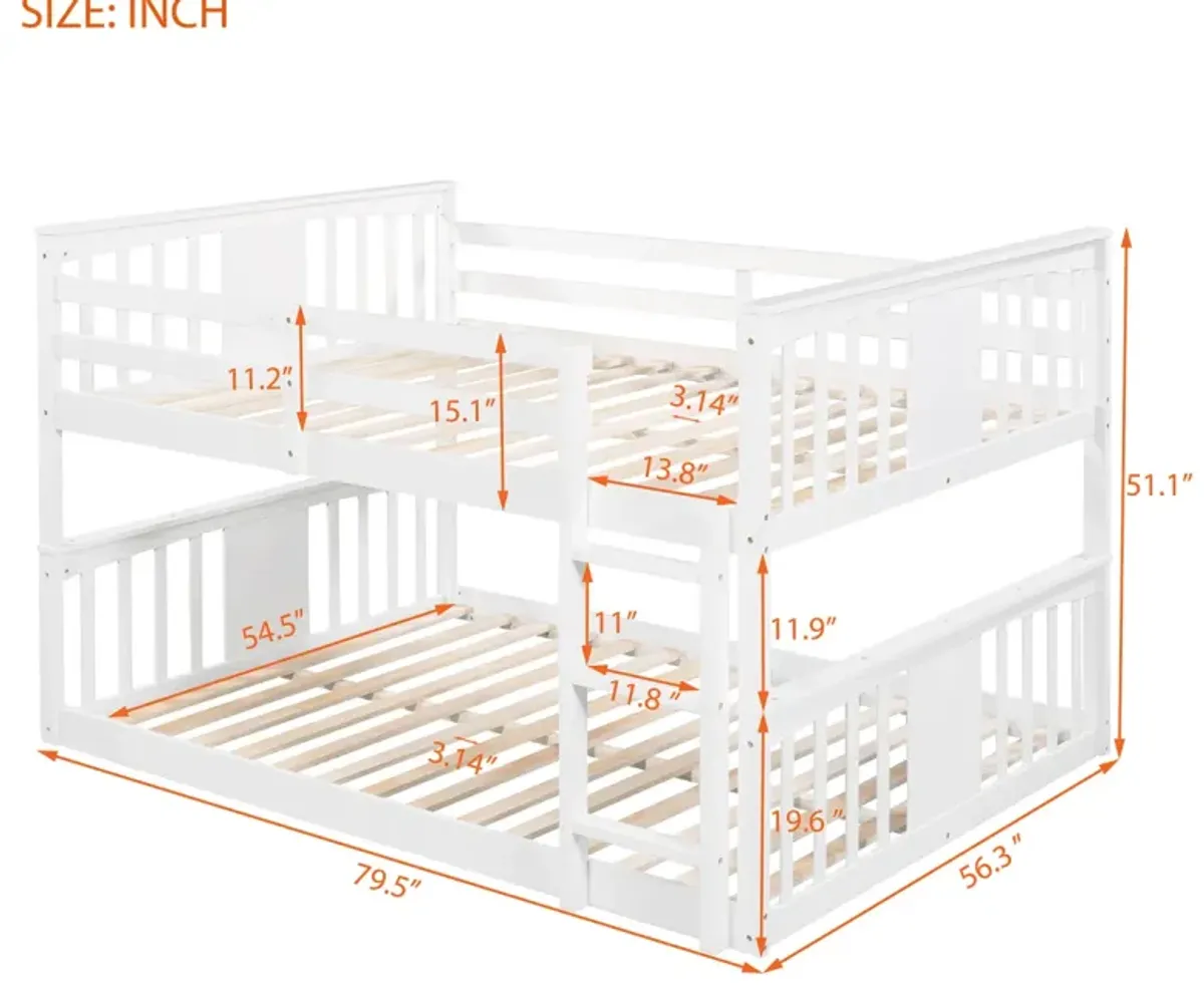 Full Over Full Bunk Bed With Ladder