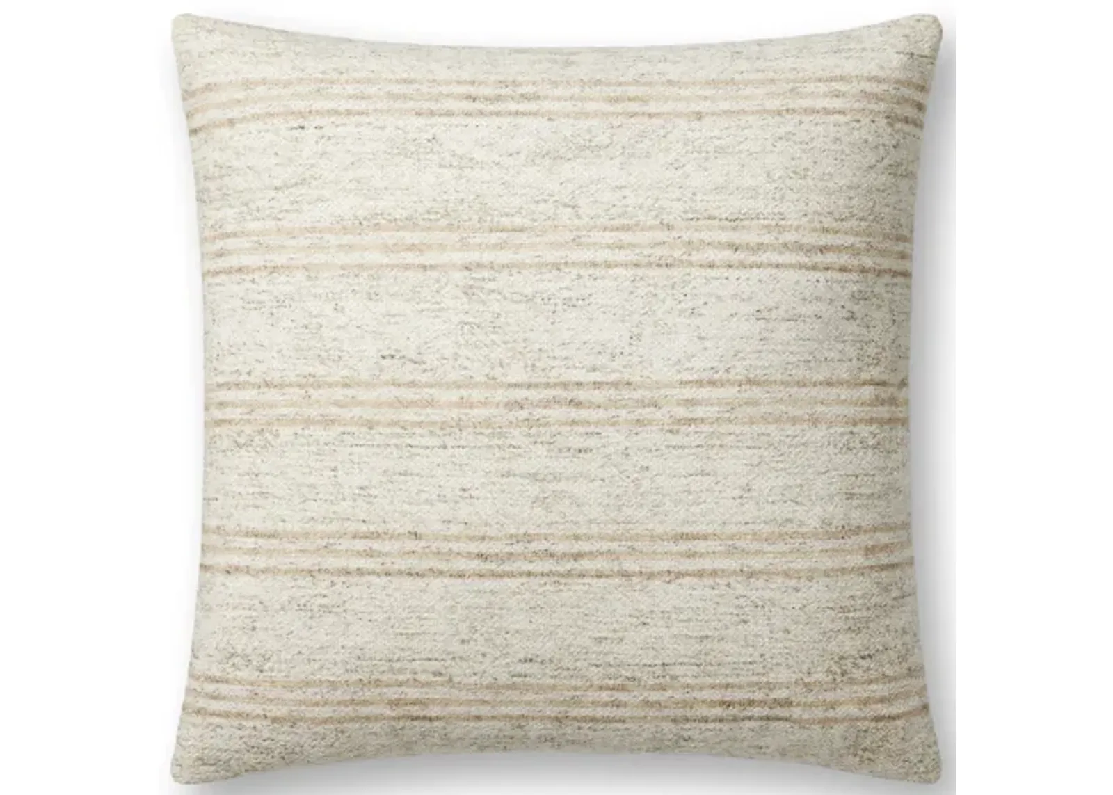 Zephyr PAL0040 Ivory/Natural 18''x18'' Polyester Pillow by Amber Lewis x Loloi