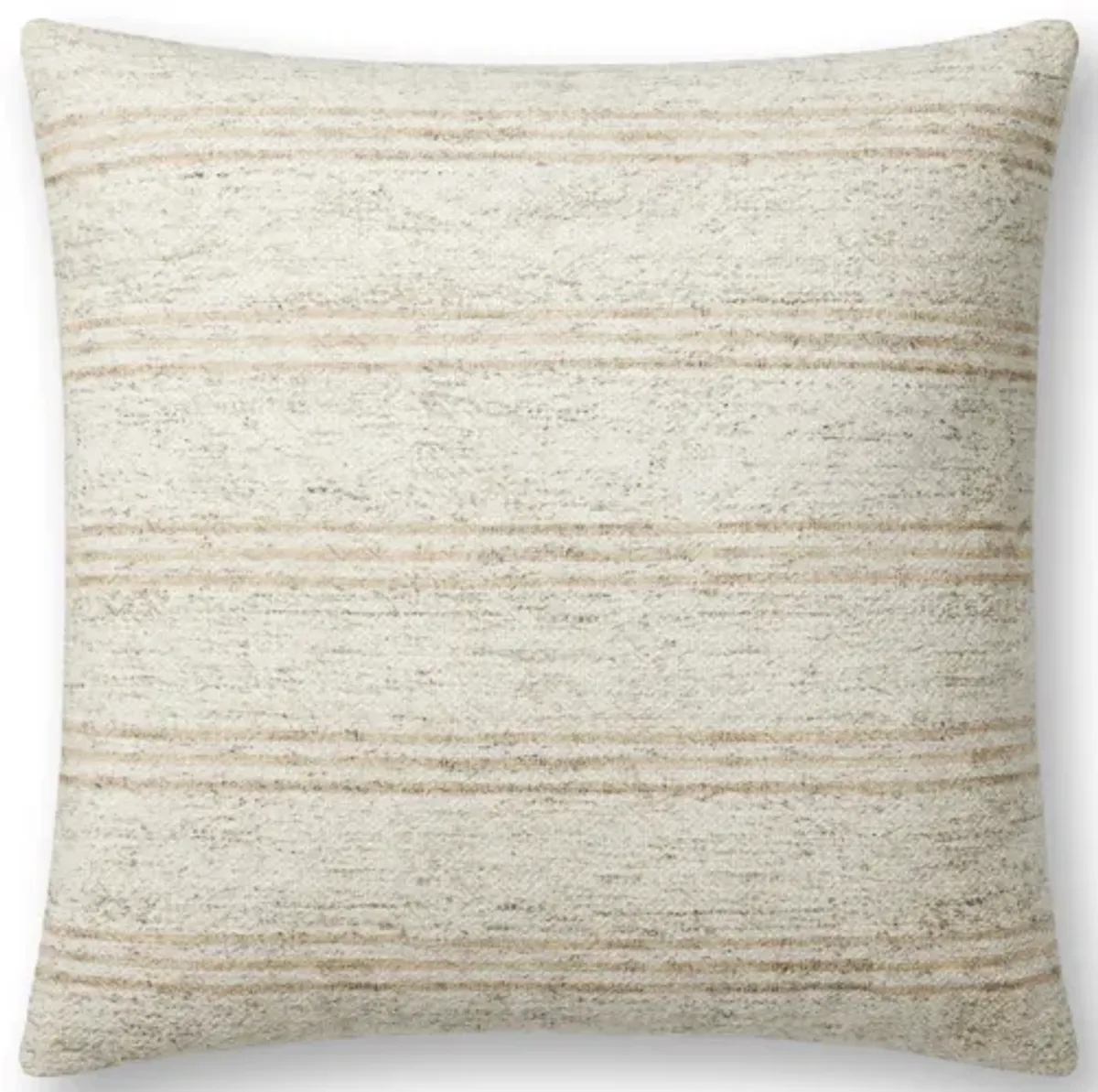 Zephyr PAL0040 Ivory/Natural 18''x18'' Polyester Pillow by Amber Lewis x Loloi