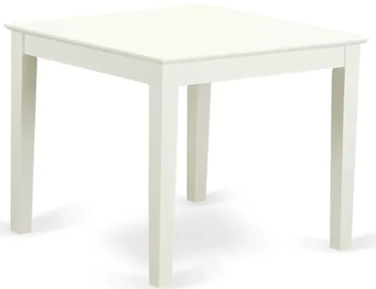 East West Furniture Oxford  Square  Dining  Table  -  Linen  White