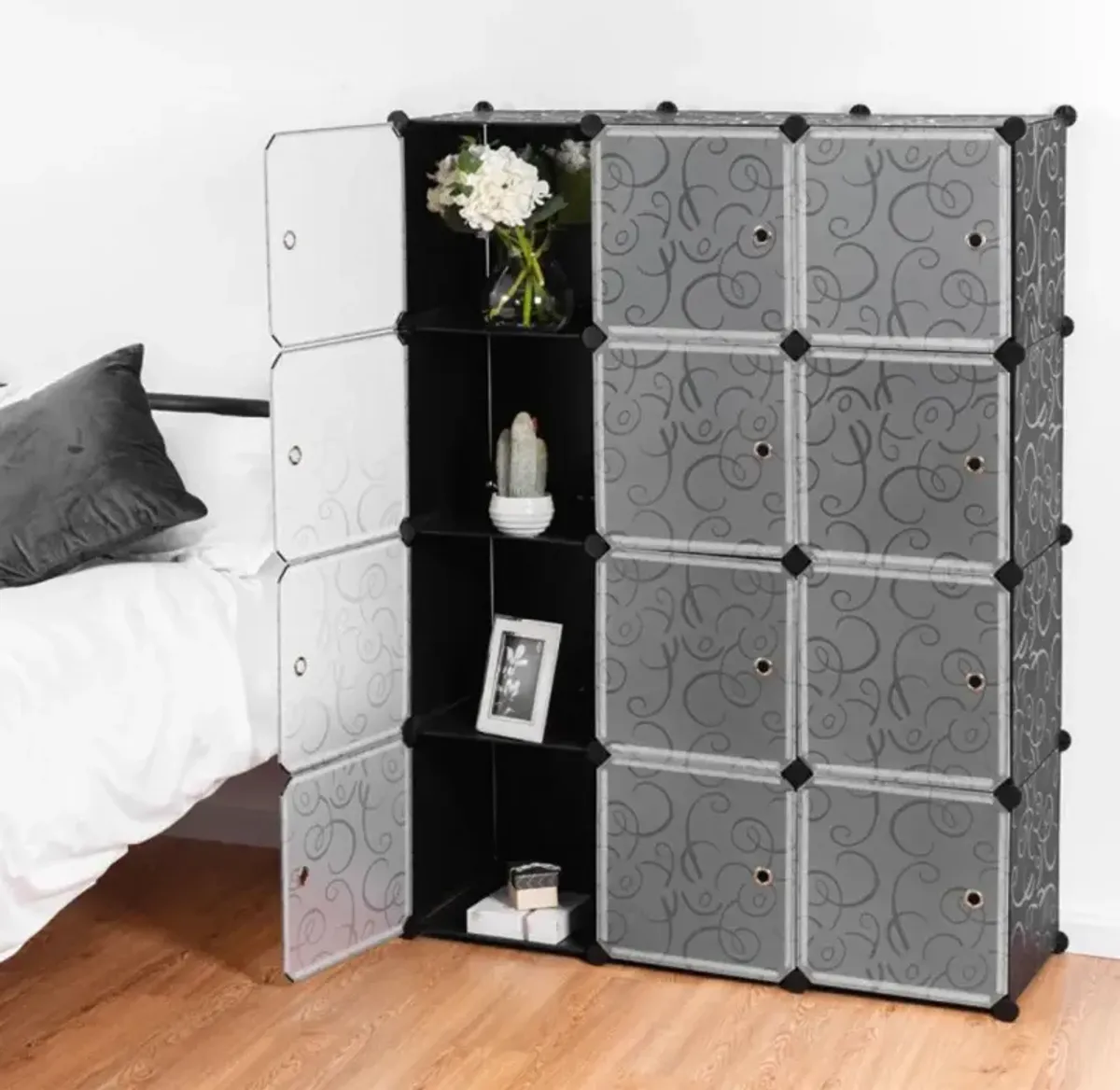 Hivvago DIY 12 Cube Portable Closet Storage Organizer