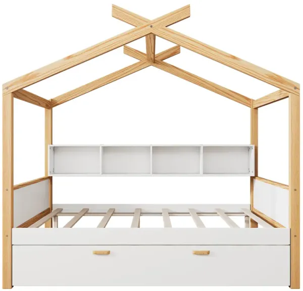 Merax House Bed Frame with 2 Storage Drawers
