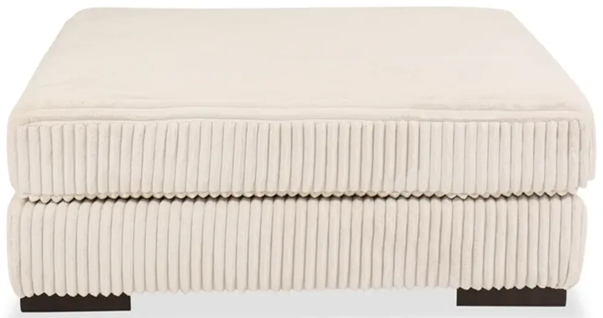 Lindyn Ivory Oversized Ottoman