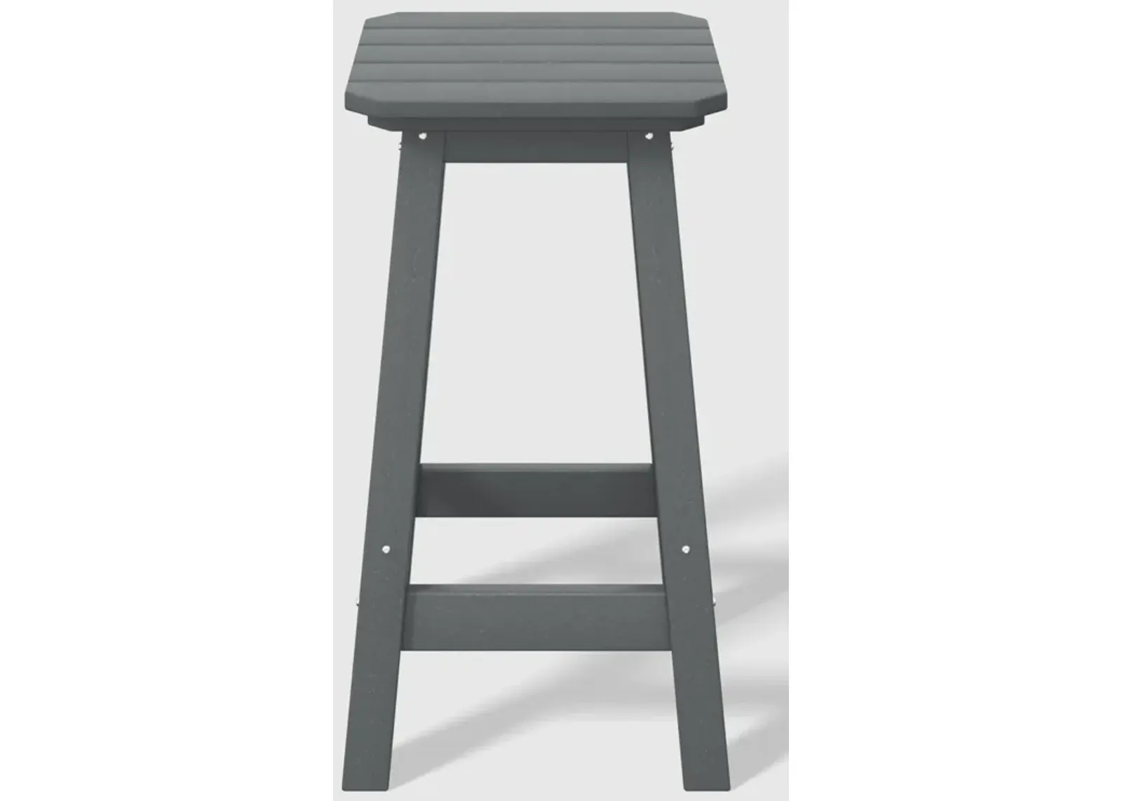 WestinTrends 24" HDPE Outdoor Patio Counter High Backless Square Bar Stool