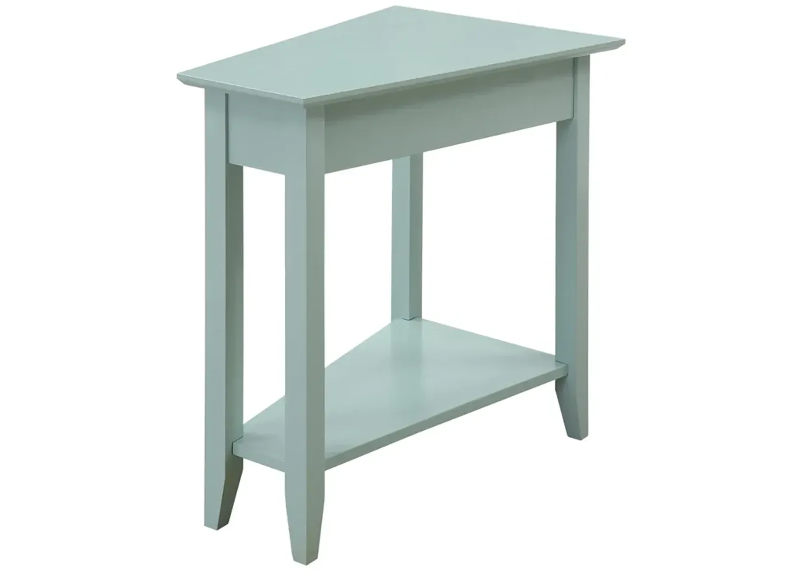 Convenience Concepts American Heritage Wedge End Table, 24" x 16" x 24", Mint Green