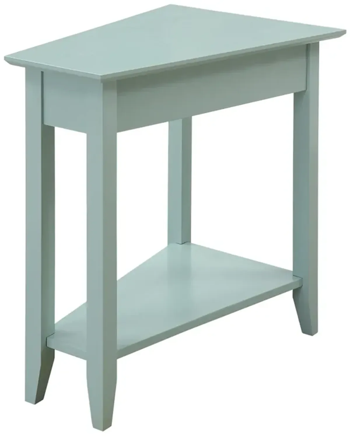 Convenience Concepts American Heritage Wedge End Table, 24" x 16" x 24", Mint Green