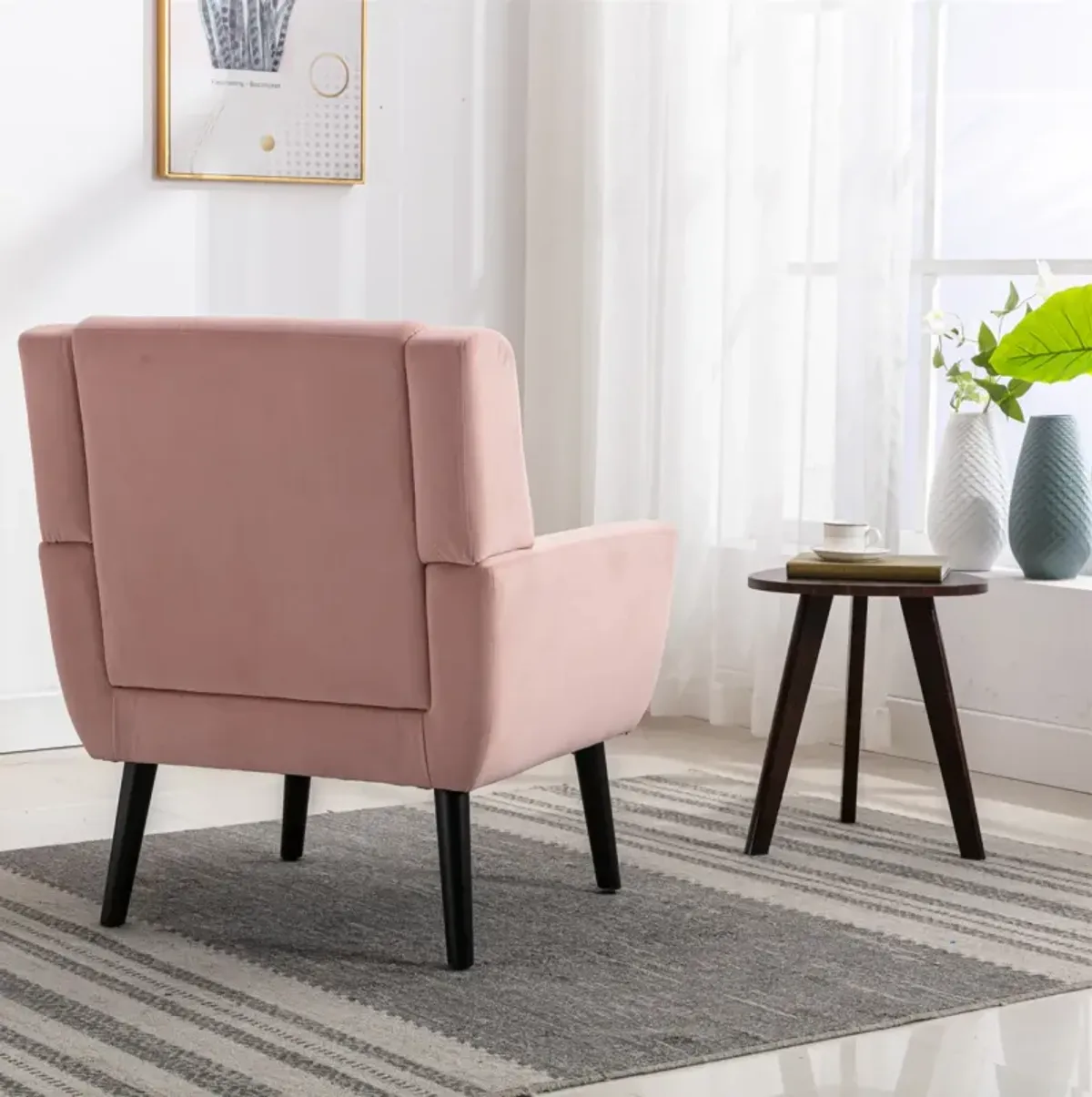 Modern Soft Velvet Material Ergonomics Accent Chair Living Room Chair Bedroom Chair Home Chair