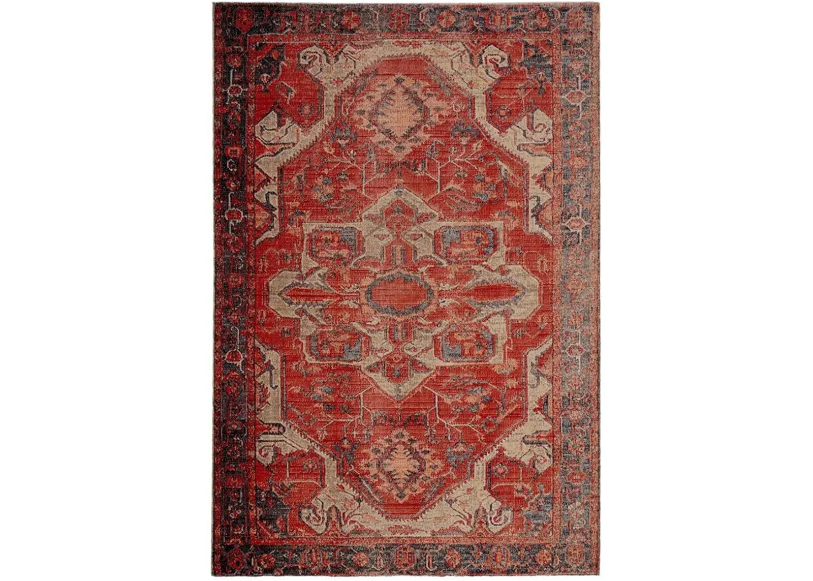 Polaris Leighton Red 2'8" x 10' Runner Rug