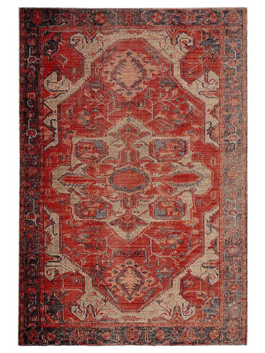 Polaris Leighton Red 2'8" x 10' Runner Rug