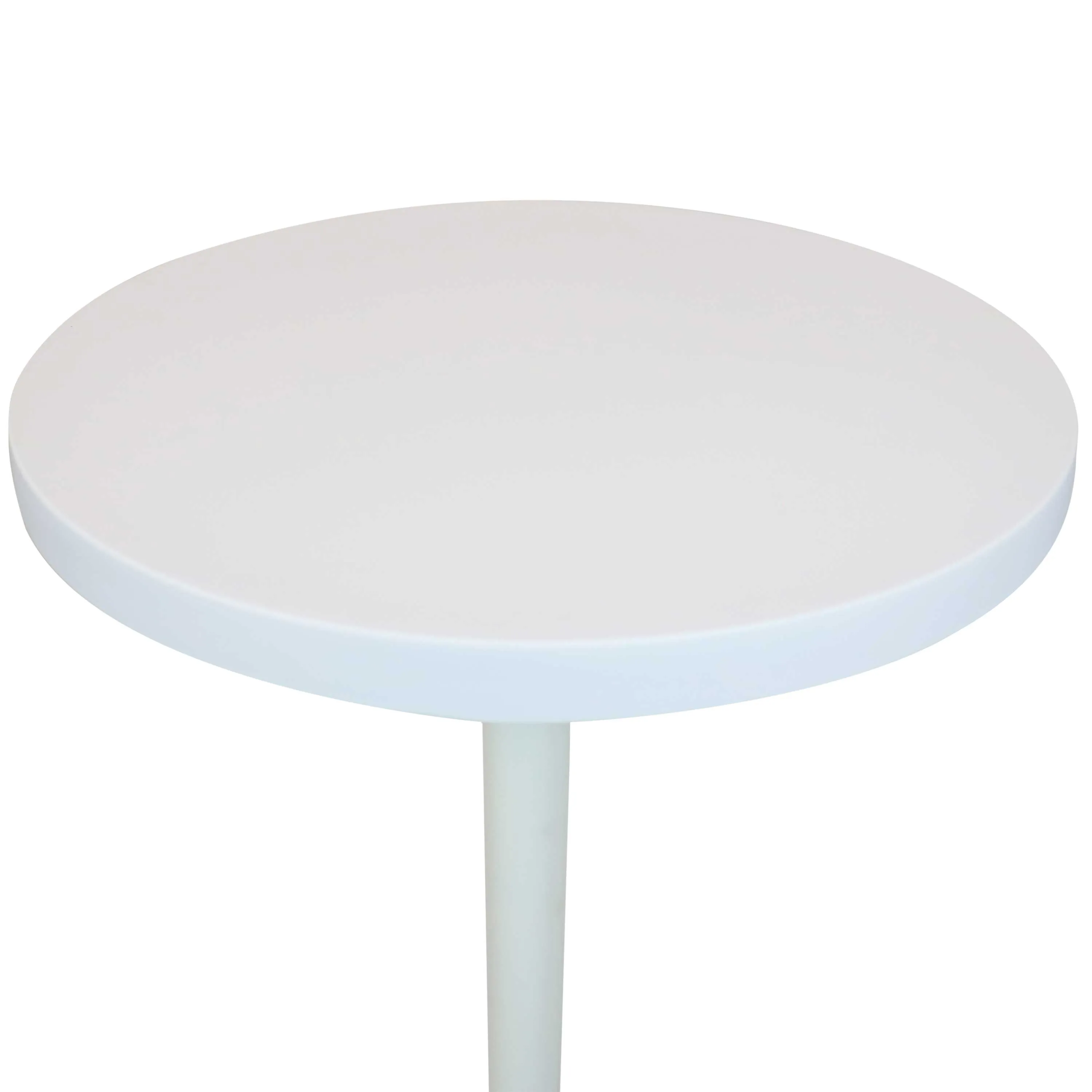 Sunnydaze 27.5 in All-Weather Plastic Round Folding Patio Bar Table - White