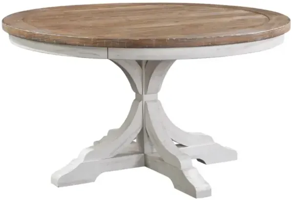 Augusta Rustic White 54" Round Table