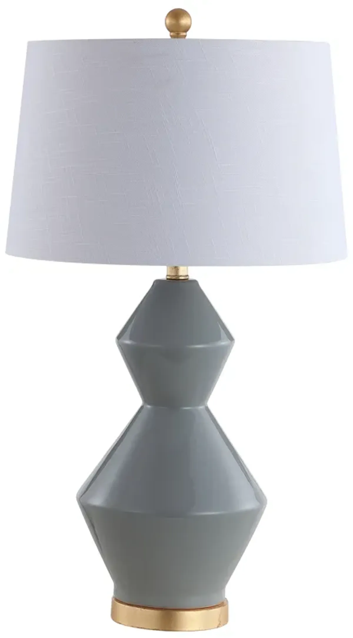 Alba Geometric Ceramicmetal LED Table Lamp