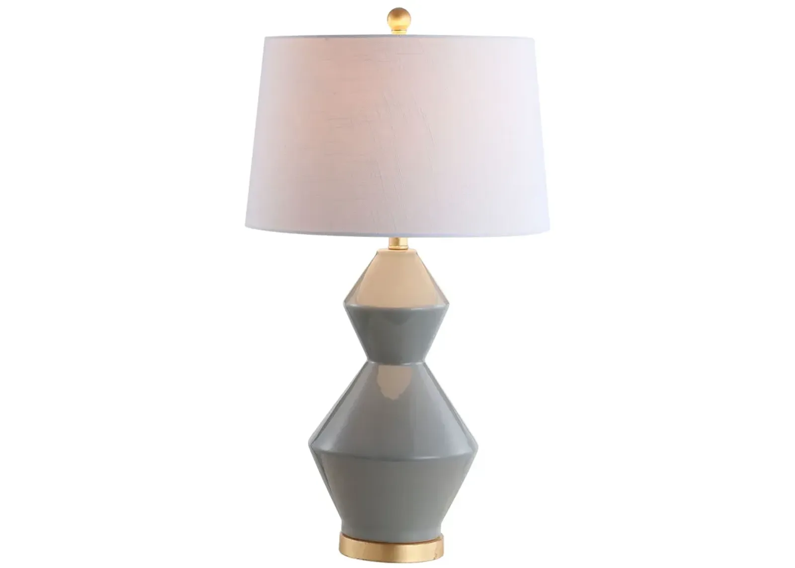 Alba Geometric Ceramicmetal LED Table Lamp