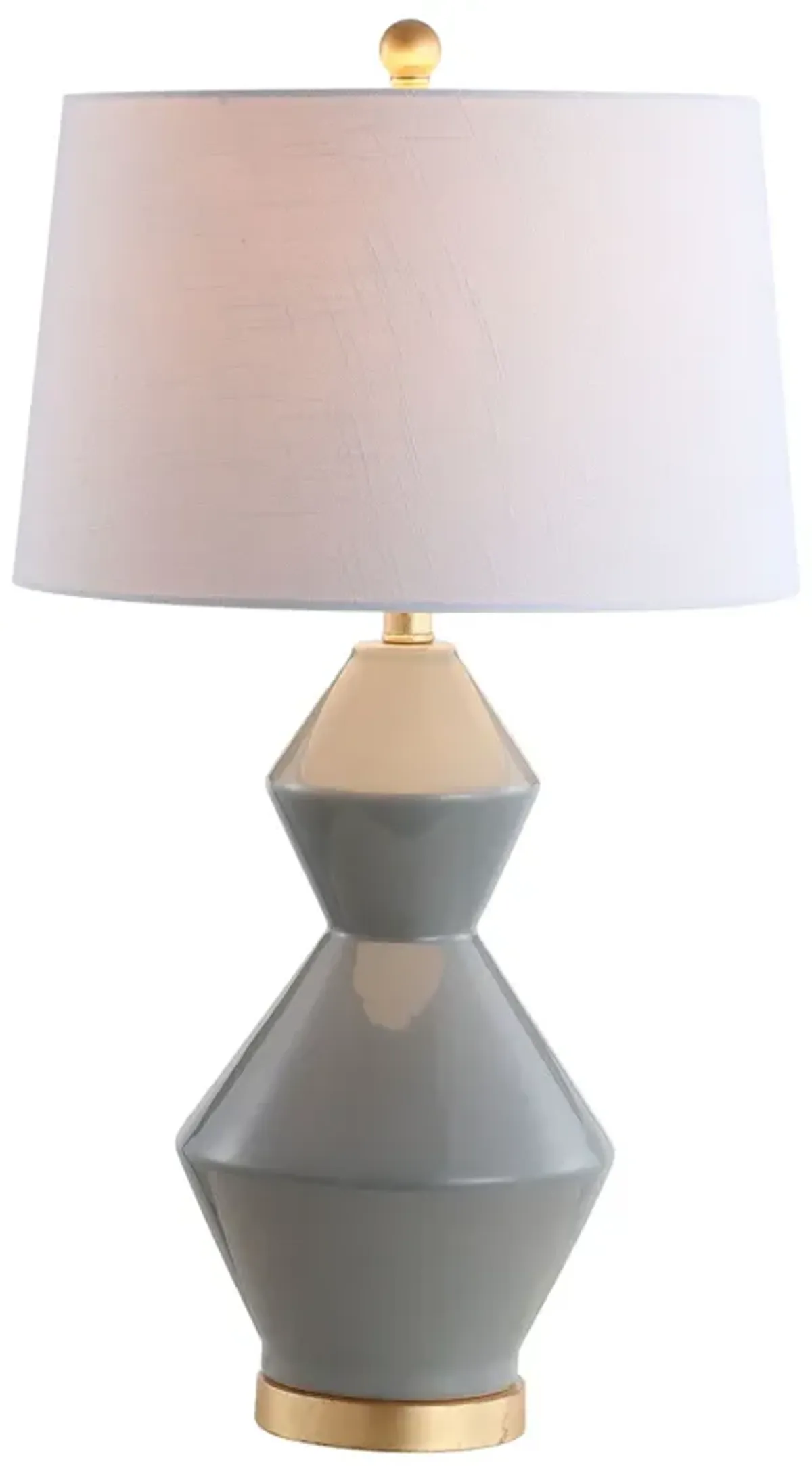 Alba Geometric Ceramicmetal LED Table Lamp