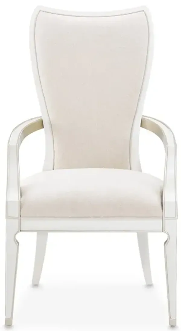 Michael Amini La Marisia Dining Arm Chair, Set of 2 - Tranquil/Creamy Pearl