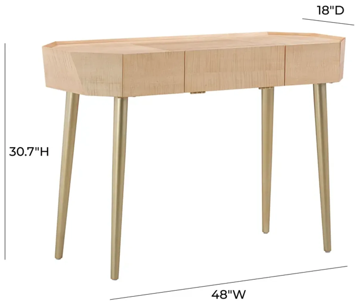 Sadie Natural Maple Vanity Desk