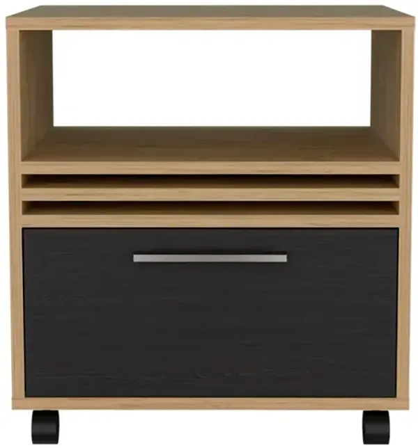 Baldwin City Nightstand, Bedroom, Light Oak/Black
