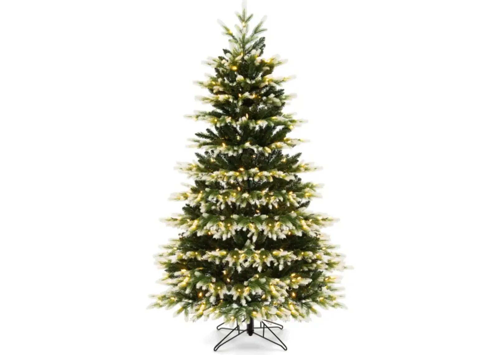 Hivvago 6/7 Feet Hinged Christmas Tree with 350/500 LED Lights Remote Control