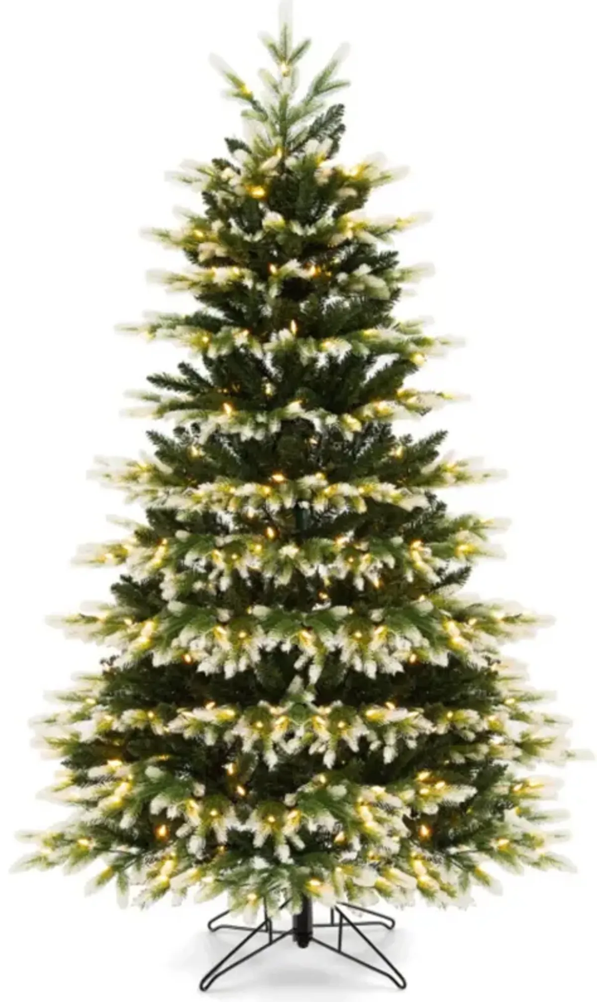 Hivvago 6/7 Feet Hinged Christmas Tree with 350/500 LED Lights Remote Control