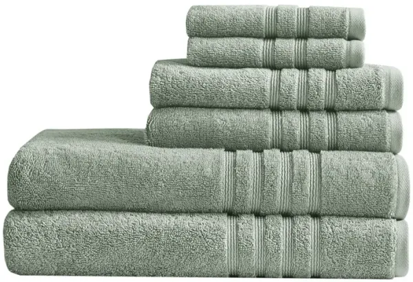 Gracie Mills Elowen 6-Piece Eco-Revive Antimicrobial Bath Towel Set