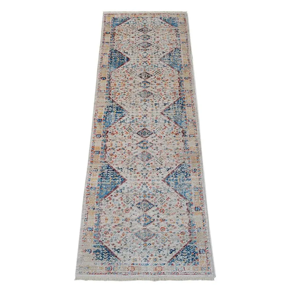 RUGSOTIC CARPETS MACHINE MADE POLYESTER AREA RUGS  - 2'6''x9'10'', Runner Shape, Multicolor Color, Classic Oriental Traditional  Design, Low Pile Machine Made Area Rugs (M00066)
