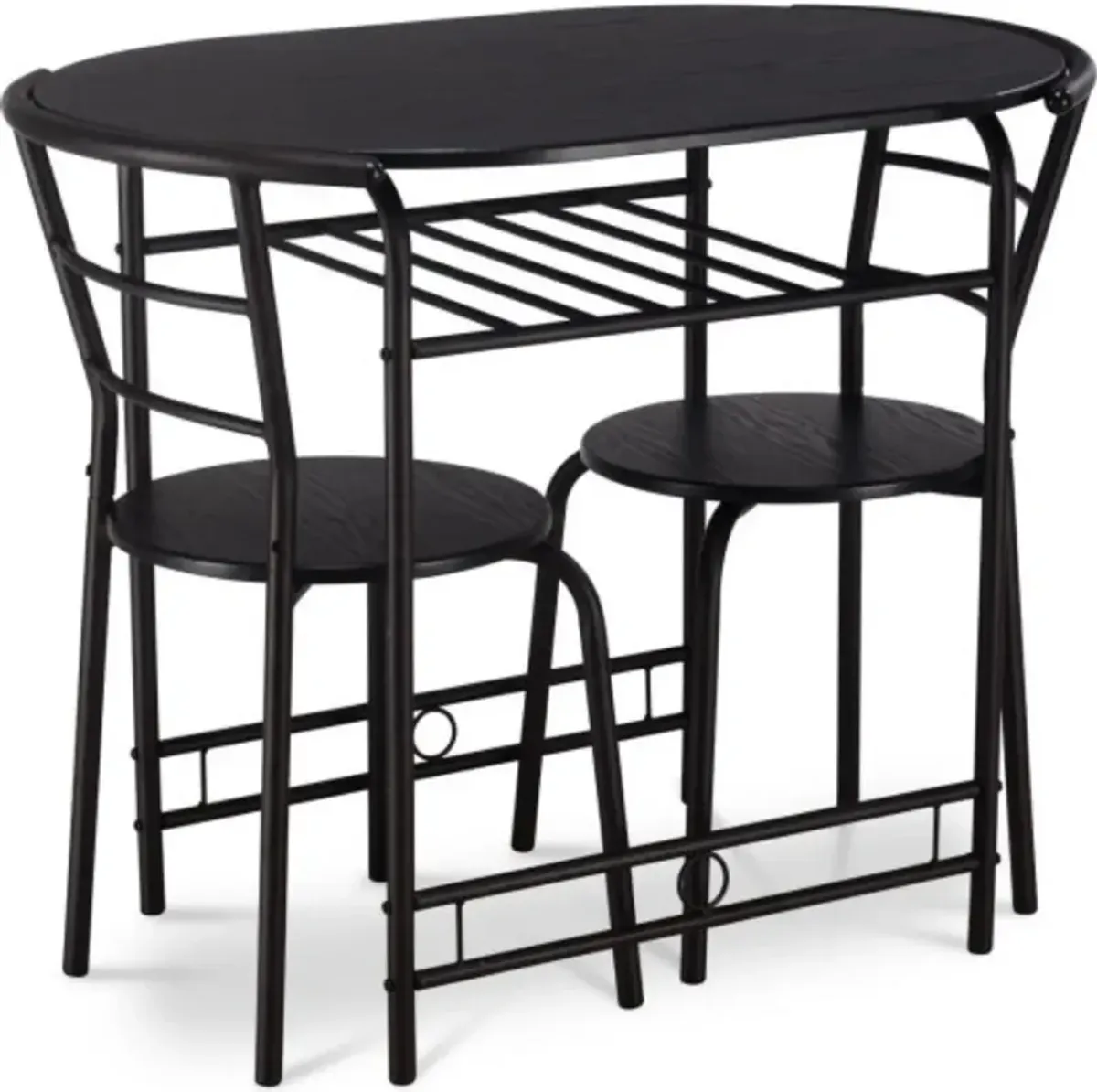 3 pcs Dining Set Table and 2 Chairs Bistro Pub Furniture