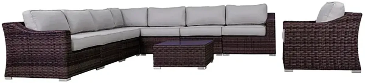 Living Source International Wicker Fully Assembled 7 - Person Seating Group with Cushions