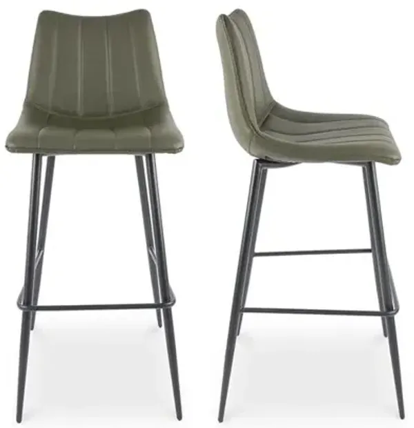 Moe�s Alibi Barstool Dark Green-Set Of Two